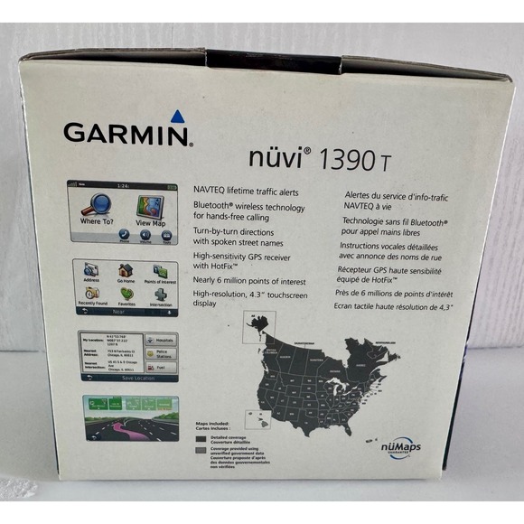 Garmin Nuvi 1390T GPS Navigation Maps in Box with Original Acessories - Picture 4 of 8